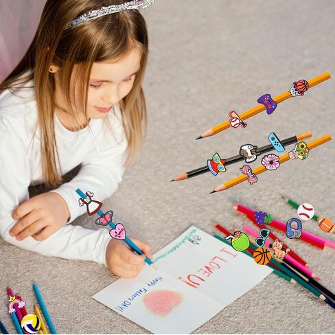 100pcs قبعات قلم رصاص ، سحر قلم رصاص لطيف للأطفال ، جوائز الفصول الدراسية الابتدائية للزخارف القلم الرصاص للوازم المدرسي ، ومكافآت الفصول الدراسية حوافز الأطفال in Kuwait