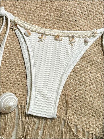 Verdusa Women's 2 Piece Halter Triangle Bathing Suit Ribbed Bikini Swimsuits in Kuwait