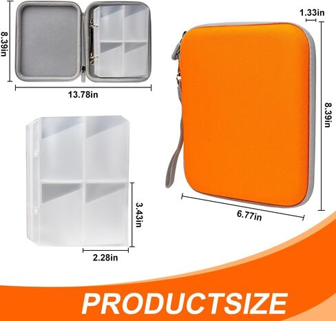 Card Case for Yoto cards with Zipper, 80 Pockets Storage for Yoto Player & Mini Audiobook Cards, Soft Portable Folder Organizer with Sleeves, Travel-Friendly Card Binder for Kids (Animals) in Saudi Arabia