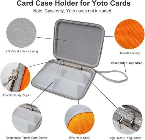 Card Case for Yoto cards with Zipper, 80 Pockets Storage for Yoto Player & Mini Audiobook Cards, Soft Portable Folder Organizer with Sleeves, Travel-Friendly Card Binder for Kids (Animals) in Saudi Arabia