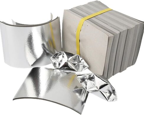 1000pcs Chinese Joss Paper, Ancestor Money Silver Foil, Yellow Bamboo Paper Silver Foil for Worship Sacrifices to Gods, Chinese Golden Ingot/Yuan Bao for Ancestral Worship(Silver Foil) in Saudi Arabia