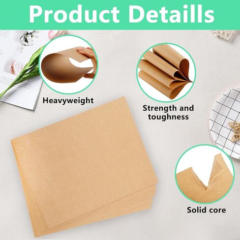 200 ورقة بطاقة ، 8.5 × 11 بوصة Kraft Cardstock ، بطاقة الورق السميكة مخزون 92 رطل/250GSM ، ورقة الطابعة لدعوات قوائم الحرف اليدوية. in Kuwait
