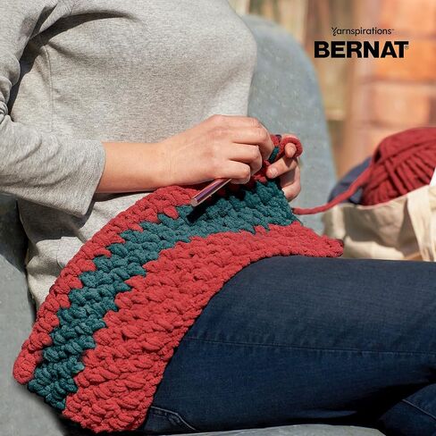 Bernat بطانية Ombre Eggplant Ombre Yarn - 2 حزمة من 300g/10.5 أوقية - البوليستر - 6 سوبر ضخمة - 220 ياردة - الحياكة/الكروشيه in Kuwait