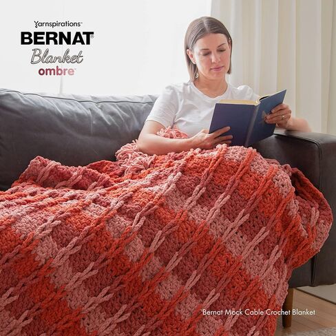 Bernat بطانية Ombre Eggplant Ombre Yarn - 2 حزمة من 300g/10.5 أوقية - البوليستر - 6 سوبر ضخمة - 220 ياردة - الحياكة/الكروشيه in Kuwait