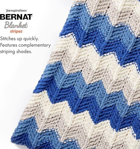 Bernat Blanket Ombre Eggplant Ombre Yarn - 2 Pack of 300g/10.5oz - Polyester - 6 Super Bulky - 220 Yards - Knitting/Crochet in Kuwait