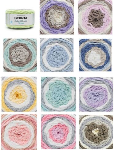 Bernat Blanket Ombre Eggplant Ombre Yarn - 2 Pack of 300g/10.5oz - Polyester - 6 Super Bulky - 220 Yards - Knitting/Crochet in Kuwait