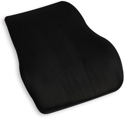 Mind Reader Lumbar Support Cushion for Office Chair ومقعد السيارة ، ورغوة الذاكرة ، وتكنولوجيا السحابة الهوائية ، ومصحح الموقف ، وسادة الخلفية السفلية متعددة الاستخدامات ، 13.5 "L x 4" W × 12.25 "H ، Black in Kuwait