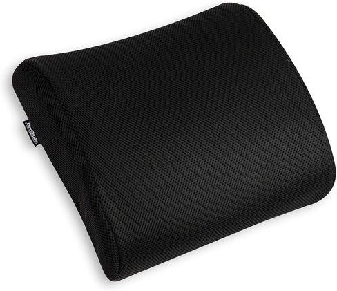 Mind Reader Lumbar Support Cushion for Office Chair and Car Seat, Memory Foam, Air-Cloud Technology, Posture Corrector, Versatile Lower Back Cushion, 13.5"L x 4"W x 12.25"H, Black in Saudi Arabia