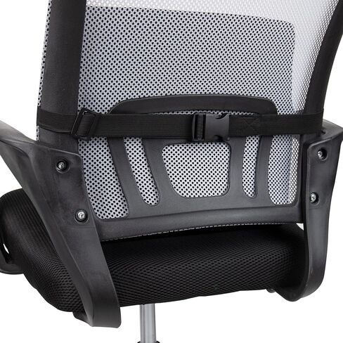 Mind Reader Lumbar Support Cushion for Office Chair and Car Seat, Memory Foam, Air-Cloud Technology, Posture Corrector, Versatile Lower Back Cushion, 13.5"L x 4"W x 12.25"H, Black in Saudi Arabia