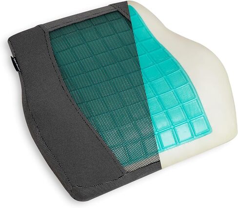 Mind Reader Lumbar Support Cushion for Office Chair and Car Seat, Memory Foam, Air-Cloud Technology, Posture Corrector, Versatile Lower Back Cushion, 13.5"L x 4"W x 12.25"H, Black in Saudi Arabia
