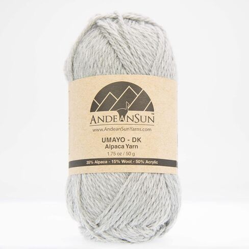 [مجموعة من 3 skeins رائعة] مزيج خيوط الألبكة [أمايو] [DK] #3 (5.25 أوقية/150 غرام إجمالي) جميل وناعم للاستمتاع بالحياكة - الكروشيه - النسيج [رمادي فاتح] in Kuwait