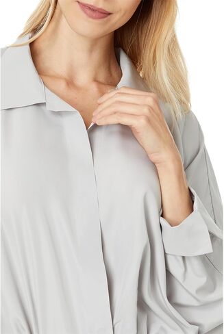 NORMA KAMALI Women's Super Oversized Boyfriend NK Shirt Bodysuit, Black in Saudi Arabia