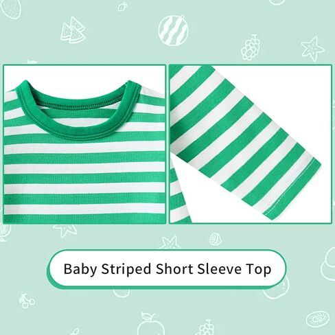 Baby Boys First Birthday Outfits 9-12 Months Spring Fall Winter Pants Clothes 3pcs Set Stripes Long Sleeve + Green camouflage Overalls + Hat in Saudi Arabia