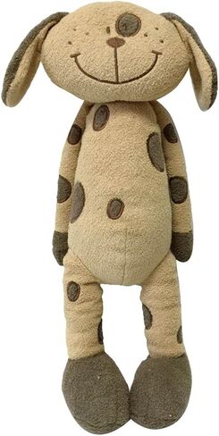 Plush Sitting Brown Peppered Puppy Dog, 15" in Saudi Arabia