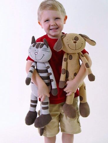 Plush Sitting Brown Peppered Puppy Dog, 15" in Saudi Arabia
