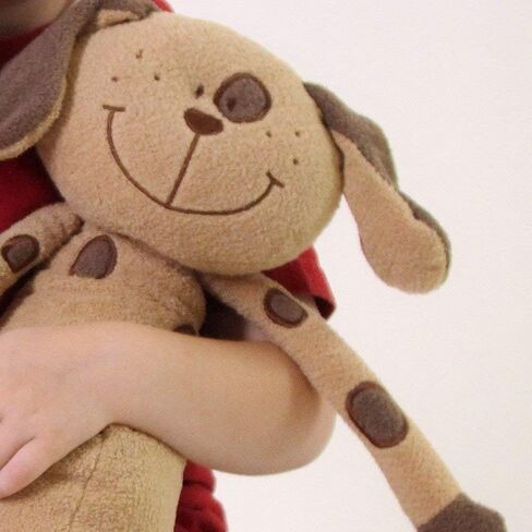 Plush Sitting Brown Peppered Puppy Dog, 15" in Saudi Arabia