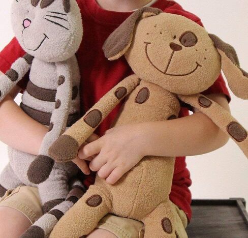 Plush Sitting Brown Peppered Puppy Dog, 15" in Saudi Arabia