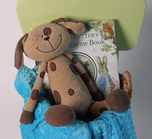 Plush Sitting Brown Peppered Puppy Dog, 15" in Saudi Arabia