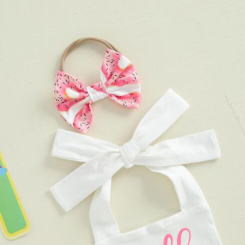 Baby Girl Half Birthday Outfit Sweet 6 months 1/2 Birthday Romper Bodysuit Leg Warmers Headband Set in Kuwait