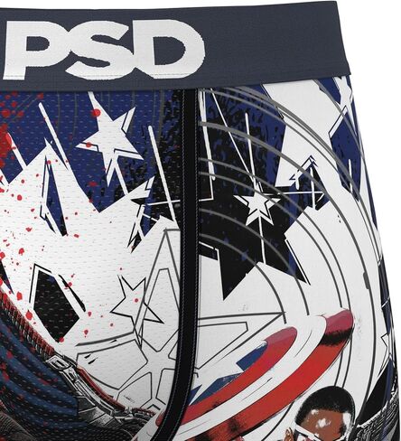 PSD Men's Marvel Print Boxer Briefs - 7 Inch Inseam Breathable and Supportive Men's Underwear with Moisture-Wicking Fabric in Saudi Arabia