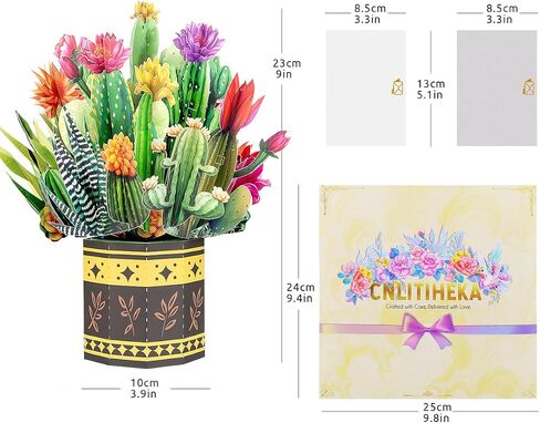 Tulips Pop Up Flower Bouquet Cards, Flower Bouquet Popup Greeting Card, for Teacher's Day, Mother's Day Card, Get Well Soon, with Blank Note Card and Envelope, All Occasions. in Saudi Arabia