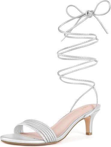 Allegra k للسيدات الضيقة المفتوحة من اصبع القدم الدانتيل حتى الصنادل هريرة الكعب in Kuwait