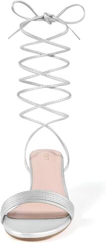 Allegra k للسيدات الضيقة المفتوحة من اصبع القدم الدانتيل حتى الصنادل هريرة الكعب in Kuwait