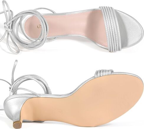 Allegra k للسيدات الضيقة المفتوحة من اصبع القدم الدانتيل حتى الصنادل هريرة الكعب in Kuwait