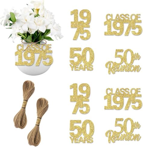 24PCS 50th Class Reunion Tags 1975 Reunion Tags Decorations Class Of 1975 Reunion Decorations 50th High School Class Reunion Decorations for High School 50 Year Reunion Decorations in Kuwait