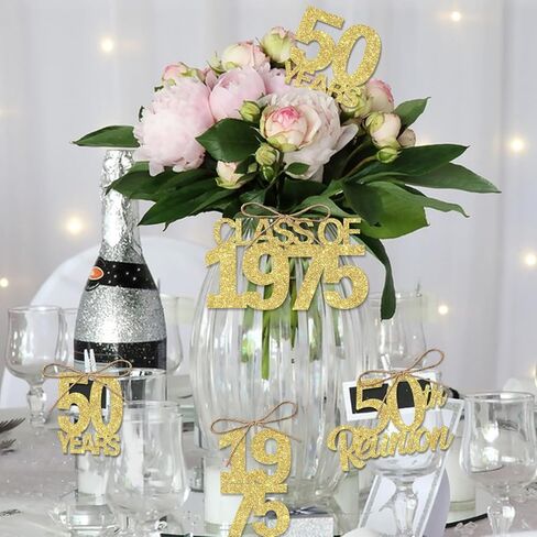 24PCS 50th Class Reunion Tags 1975 Reunion Tags Decorations Class Of 1975 Reunion Decorations 50th High School Class Reunion Decorations for High School 50 Year Reunion Decorations in Kuwait
