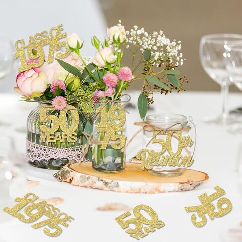 24PCS 50th Class Reunion Tags 1975 Reunion Tags Decorations Class Of 1975 Reunion Decorations 50th High School Class Reunion Decorations for High School 50 Year Reunion Decorations in Kuwait