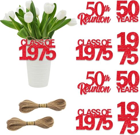 24PCS 50th Class Reunion Tags 1975 Reunion Tags Decorations Class Of 1975 Reunion Decorations 50th High School Class Reunion Decorations for High School 50 Year Reunion Decorations in Kuwait