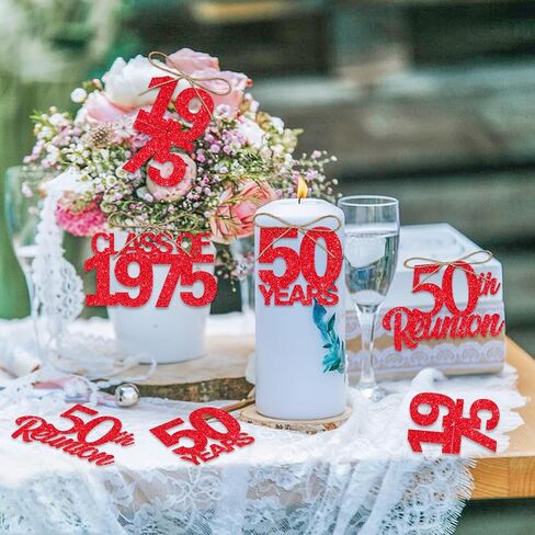 24PCS 50th Class Reunion Tags 1975 Reunion Tags Decorations Class Of 1975 Reunion Decorations 50th High School Class Reunion Decorations for High School 50 Year Reunion Decorations in Kuwait