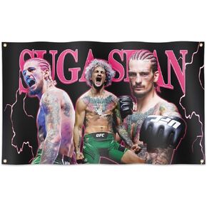 شون الملاكمة نسيج العلم 3 × 5 أقدام مضحك ملصق راية الجدار في الهواء الطلق شنقا العلم مع الحلقات النحاسية لديكور غرفة النوم الكلية. in Kuwait