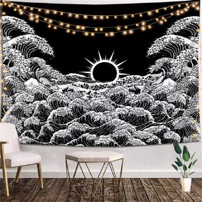 Trippy Tapestry For Bedroom Tapestry Trippy Moon For Women Home Decor 51x60 Inches Psychedelic Sky Tapestry Ceiling Tapestry For Dorm Room For Teen Girls Boys Trippy Forest Room Decor for Female