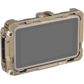 Nitze Cage for Atomos Ninja/Ninja Ultra/Ninja V/Ninja V Plus/Shinobi/ZATO Connect Monitor with HDMI Cable Clamp, Built-in Cold Shoe and NATO Rail - JT-A05A