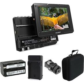 شاشة Lilliput H7S 7 بوصة عالية الدقة LED مع 4K HDMI وSDI، ومكبر صوت مدمج، 1920x1200 مع بطارية إضافية احتياطية وشاحن in Kuwait