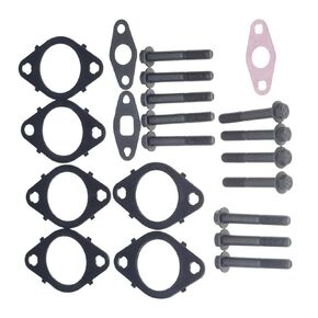New Exhaust Manifold Gaskets with Bolts Compatible with Cummins ISL, ISL-G, QSL, ISC, QSC, 8.3L, 8.9L, Replaces 3937479