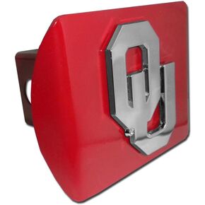 Elektroplate Oklahoma Sooners Crimson OU Emblem Metal NCAA Trailer Hitch Cover Fits 2 Inch Auto Car Truck Receiver