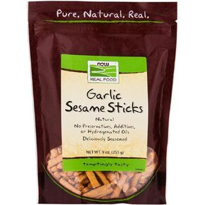 Garlic Sesame Sticks Now Foods 9 oz Bag
