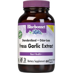 BlueBonnet Standardized Fresh Garlic Extract Enteric Coated Supplement, 60 Count