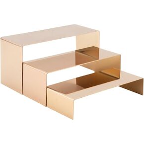 Purse Display Stands - 3 Stainless Steel Perfume Display Stands Metal Shoe Display Riser Stand for Home Boutique Retail Store Showcase, Mirror