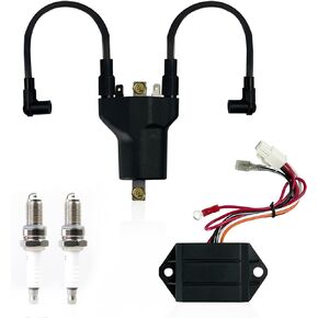 Igniton CDI Box Ignition Coil Spark Plugs For EZGO EZGO Golf Cart 4 Cycle Gas 1996-1998 72562-G01 26652-G01