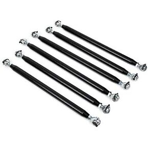 American Star 4130 Chromoly Steel Can Am Maverick X3 72 Inch Rear Radius Rods (set of 6) Black