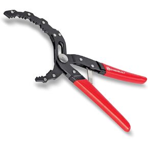 Powerbuilt 942068 Self-Adjusting Oil Filter Pliers , Red