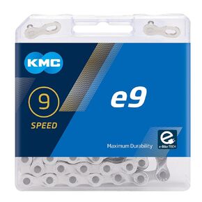 KMC E9 9 Speed E-Bike Chain, Silver, 122 Link