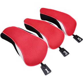 Sword &Shield sports 3pcs/Set Driver # 1 3 5 Fairway Wood Cover Golf Club Headcover