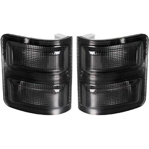 HERCOO Smoke Side Mirror Marker Lights Lens Compatible with 2008-2016 F250 F350 F450 Super Duty Turn Signal Aftermarket Replacement, Qty: 2
