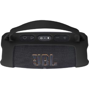 Silicone Cover Case for JBL Charge 5 Wi-Fi Portable Wireless Speaker/Charge 5 Bluetooth Speaker,for JBL Charge 5 Wi-Fi/Charge 5 Carrying Skin Shoulder Bag Accessories(Black)