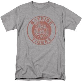 Saved by The Bell Bayside Tigers NBC T Shirt & Stickers, Distressed Logo